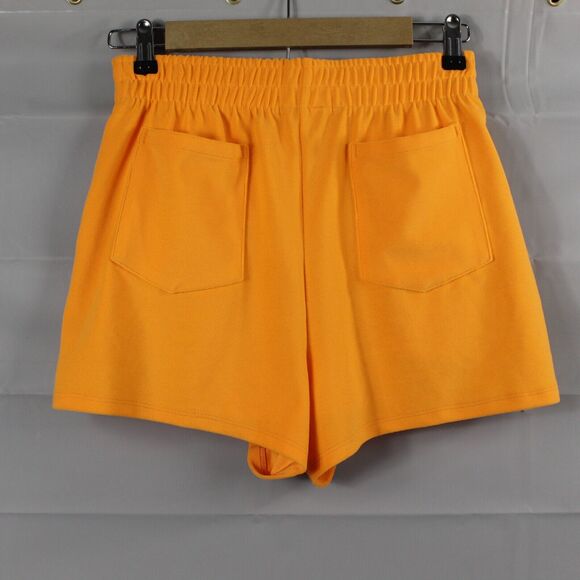 Frankies Bikinis Shorts Womens Small Morgan Terry High Rise Sundown Orange Beach - Picture 7 of 13